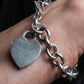 "Tiffany&Co" Heart motif sterling silver chain bracelet