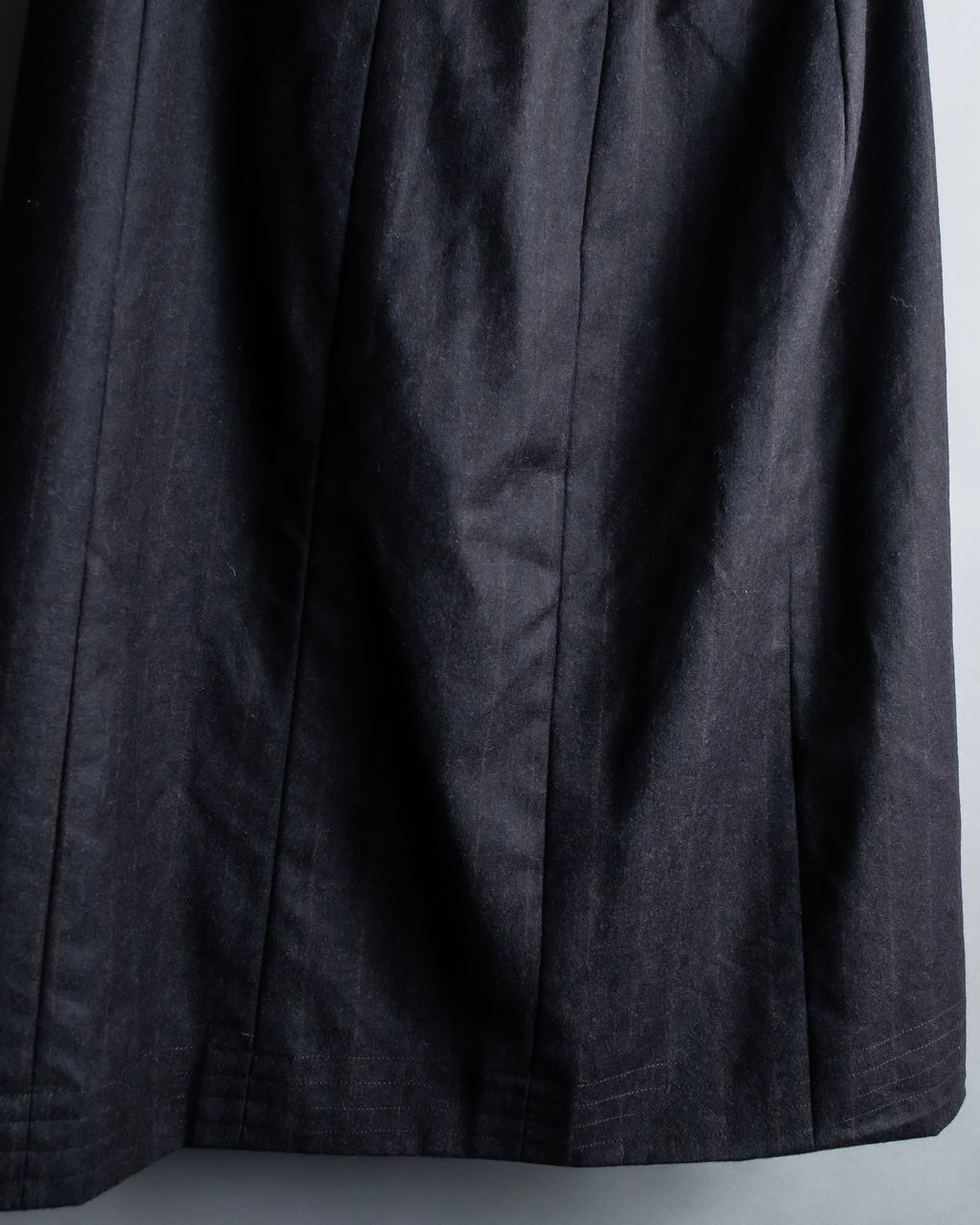 "CHANEL" Shadow stripe midi wrap skirt