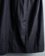 "CHANEL" Shadow stripe midi wrap skirt