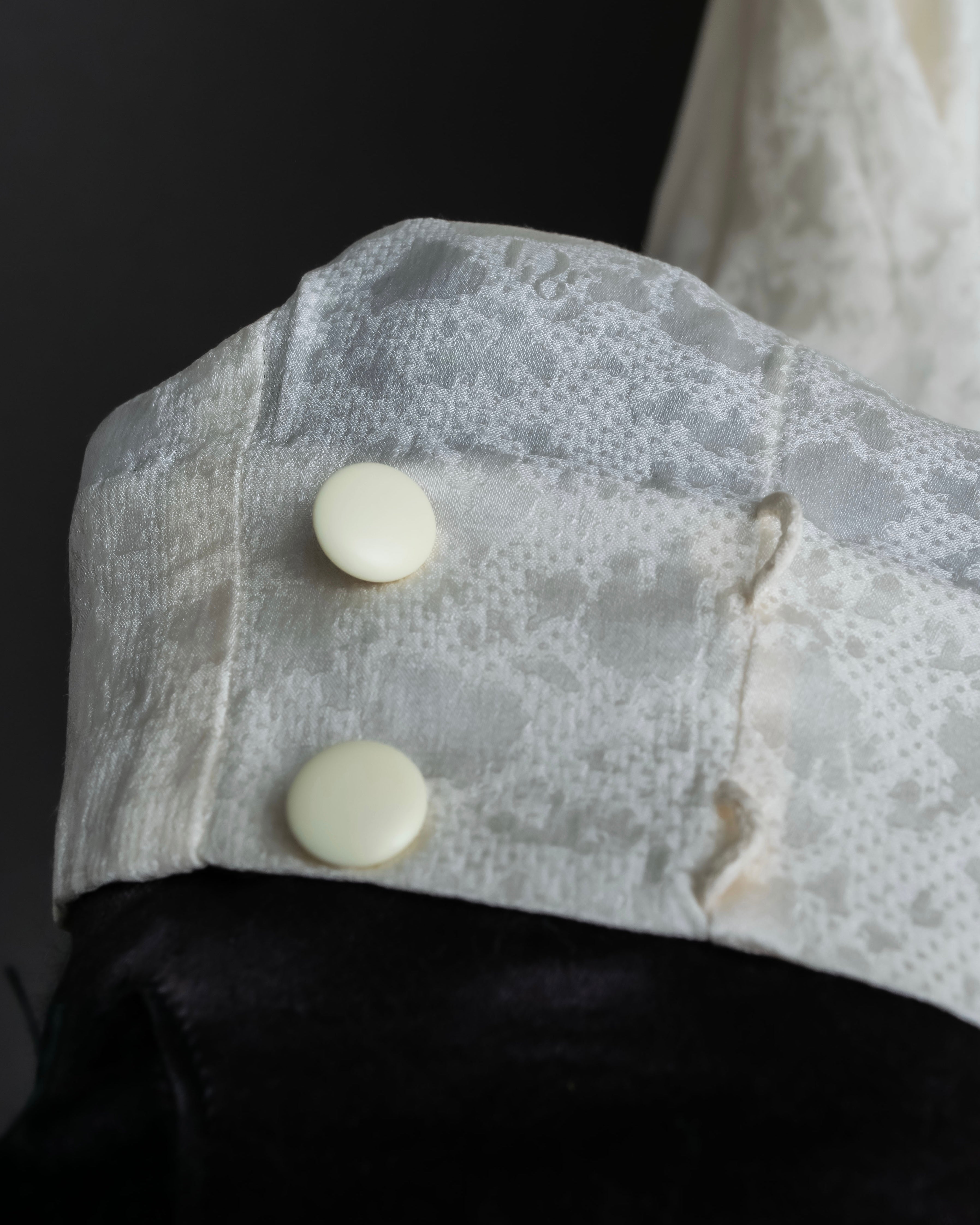 "Christian Dior" Shiny off-white shirt