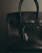 "Yves Saint Laurent" 90's-00's Classic textured leather structured top handle bag