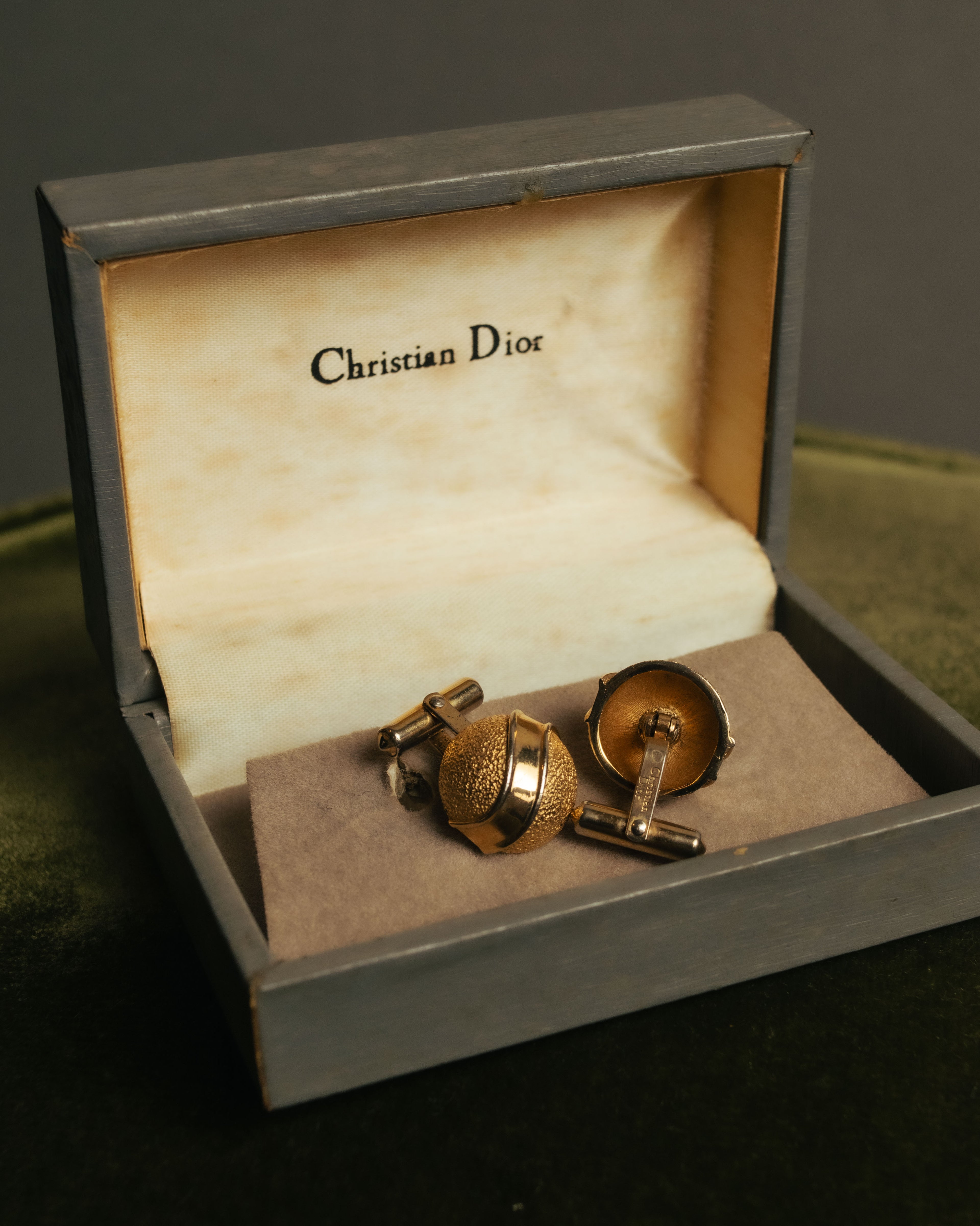 “Christian Dior” 80’s-90’s Textured dome cufflinks