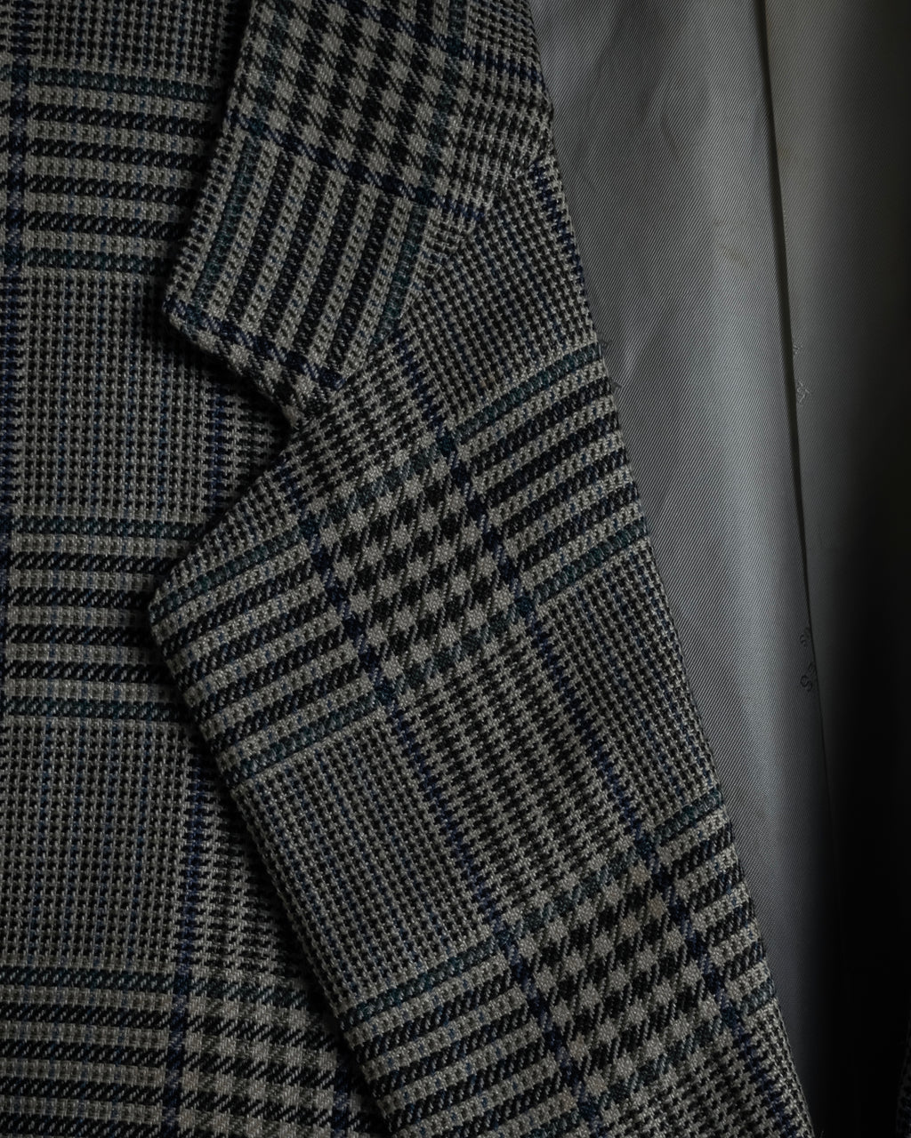 "HERMES" 90’s belvest silk wool linen peak lapel tailored jacket