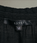 “GUCCI” 2001-2004 Tom Ford era gathered wool fringe knit top