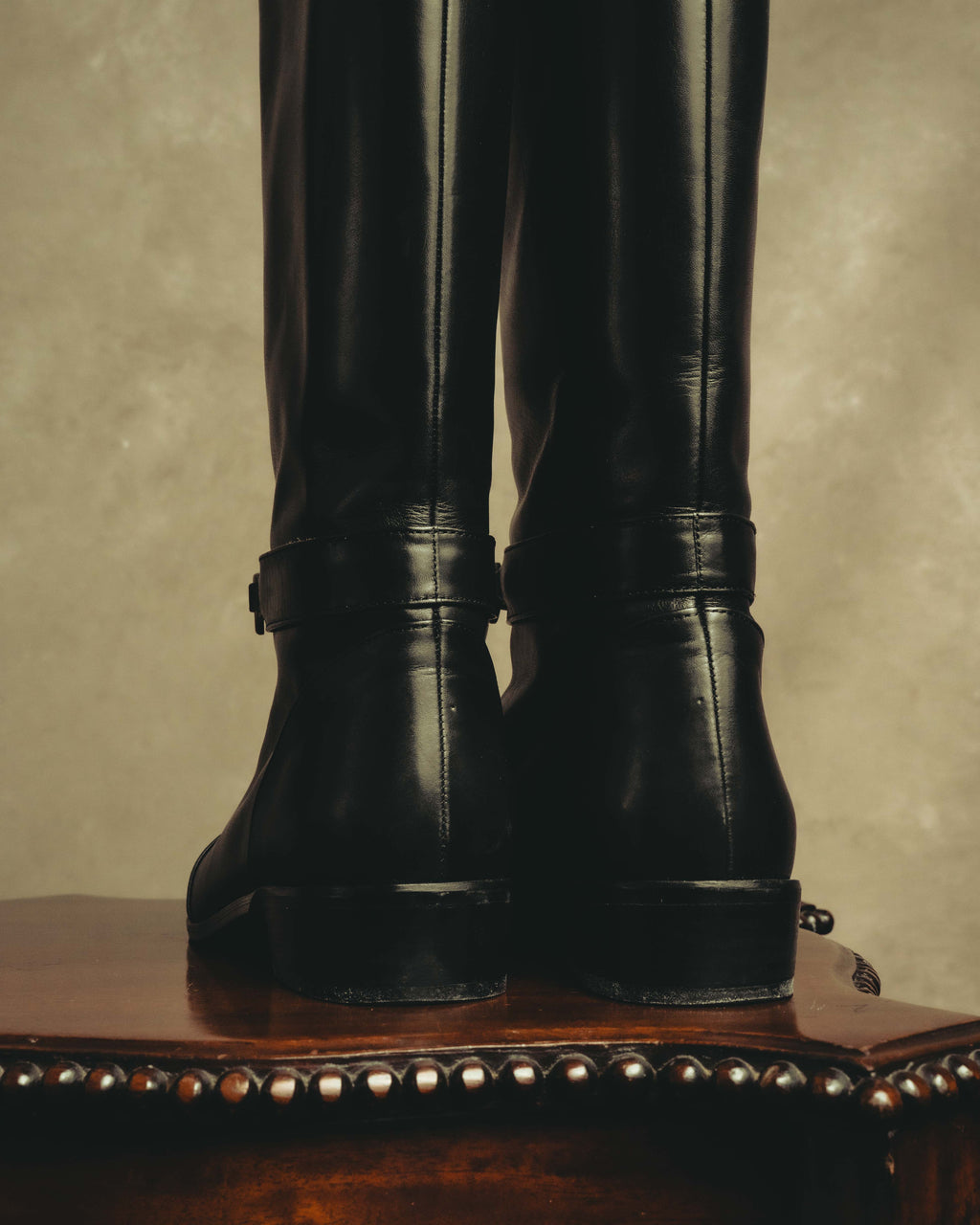 "Yves Saint Laurent" 90's Logo hardware knee-high boots