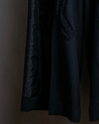 "COMME des GARCONS" Ruffle & tulle asymmetrical docking sarouel slacks