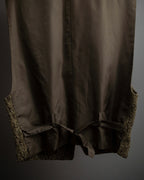 "ISSEY MIYAKE" Brushed texture 5-buttons vest