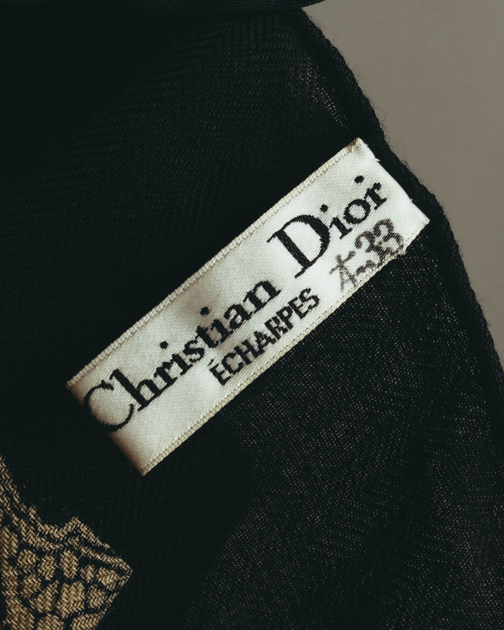 "Christian Dior" 80's-90's Floral paisley patterned large scarf