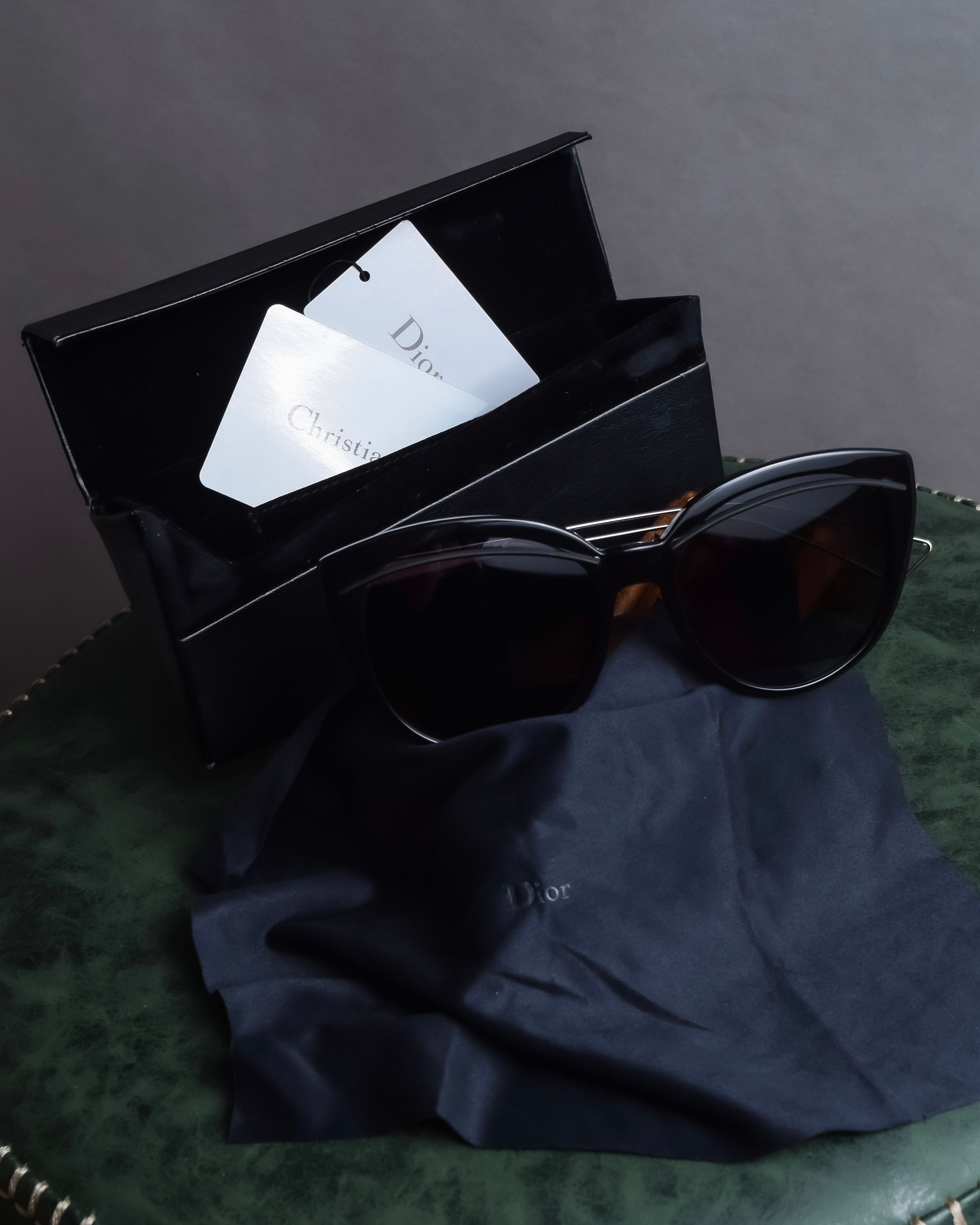"Christian Dior" Metal frame layered cat-eye sunglasses