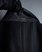 "BALENCIAGA" Chalk stripe pattern long silhouette set up