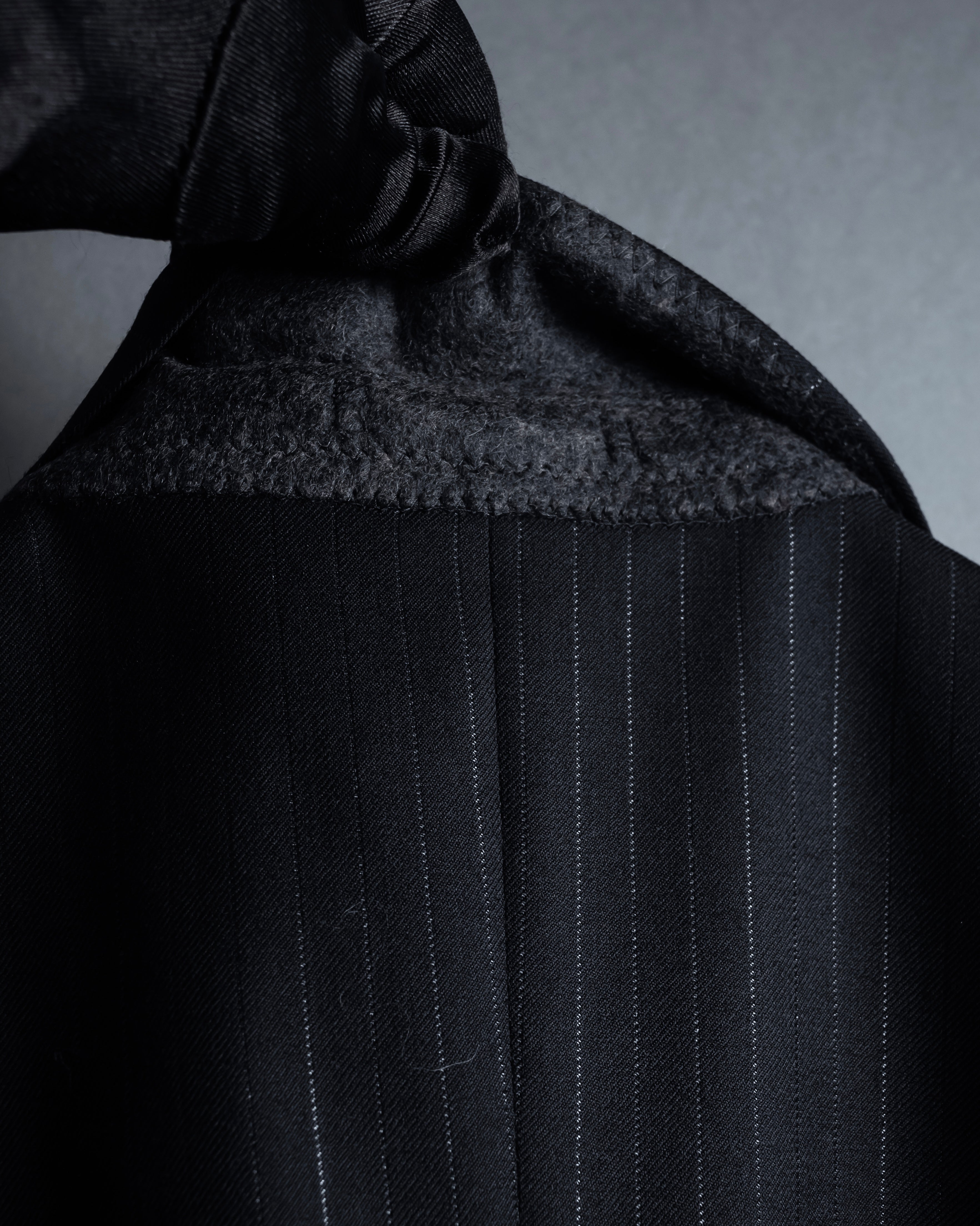 "BALENCIAGA" Chalk stripe pattern long silhouette set up