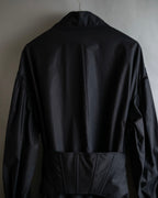 "KIMHĒKIM" Bondage corset belt design shirt dress