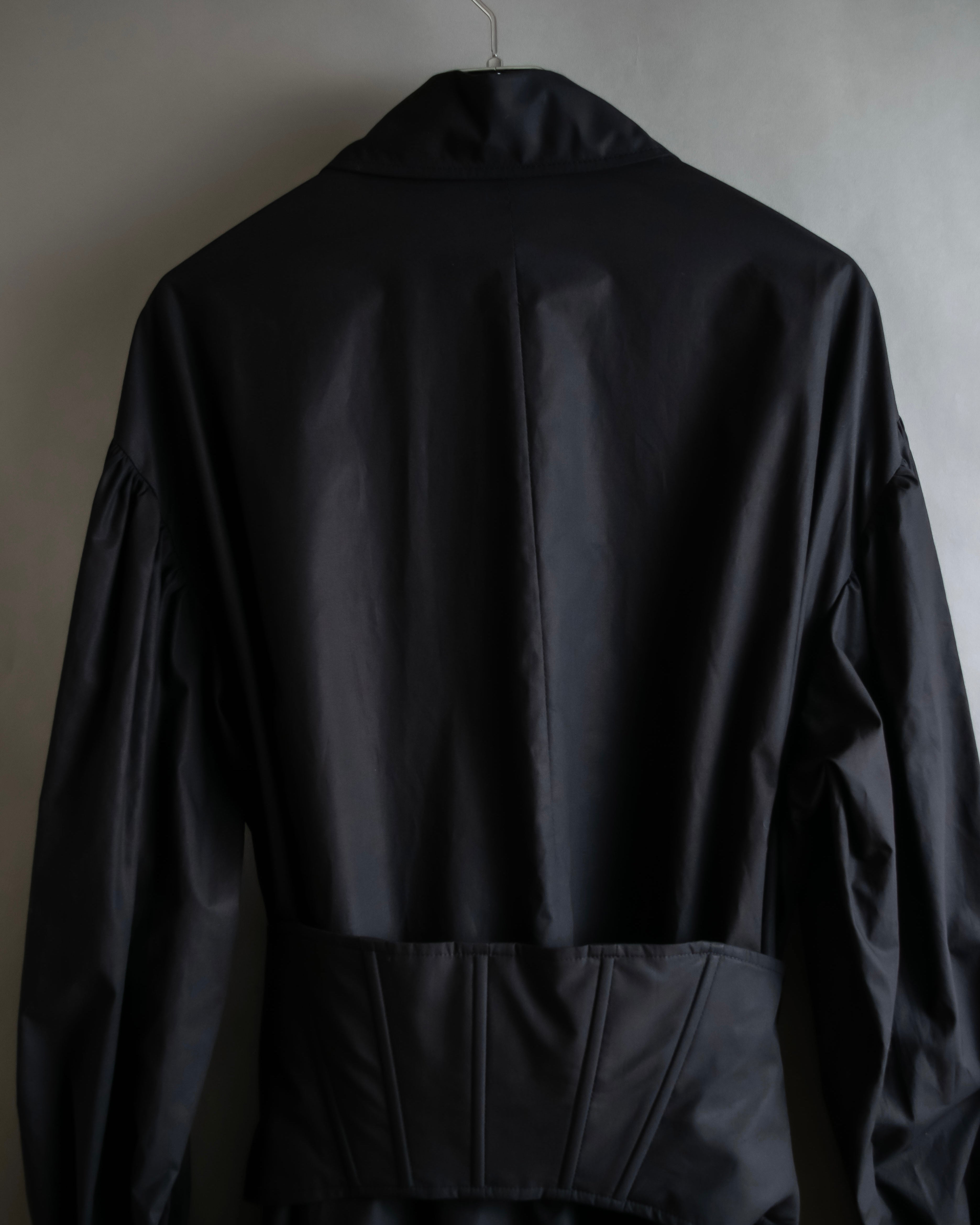 "KIMHĒKIM" Bondage corset belt design shirt dress