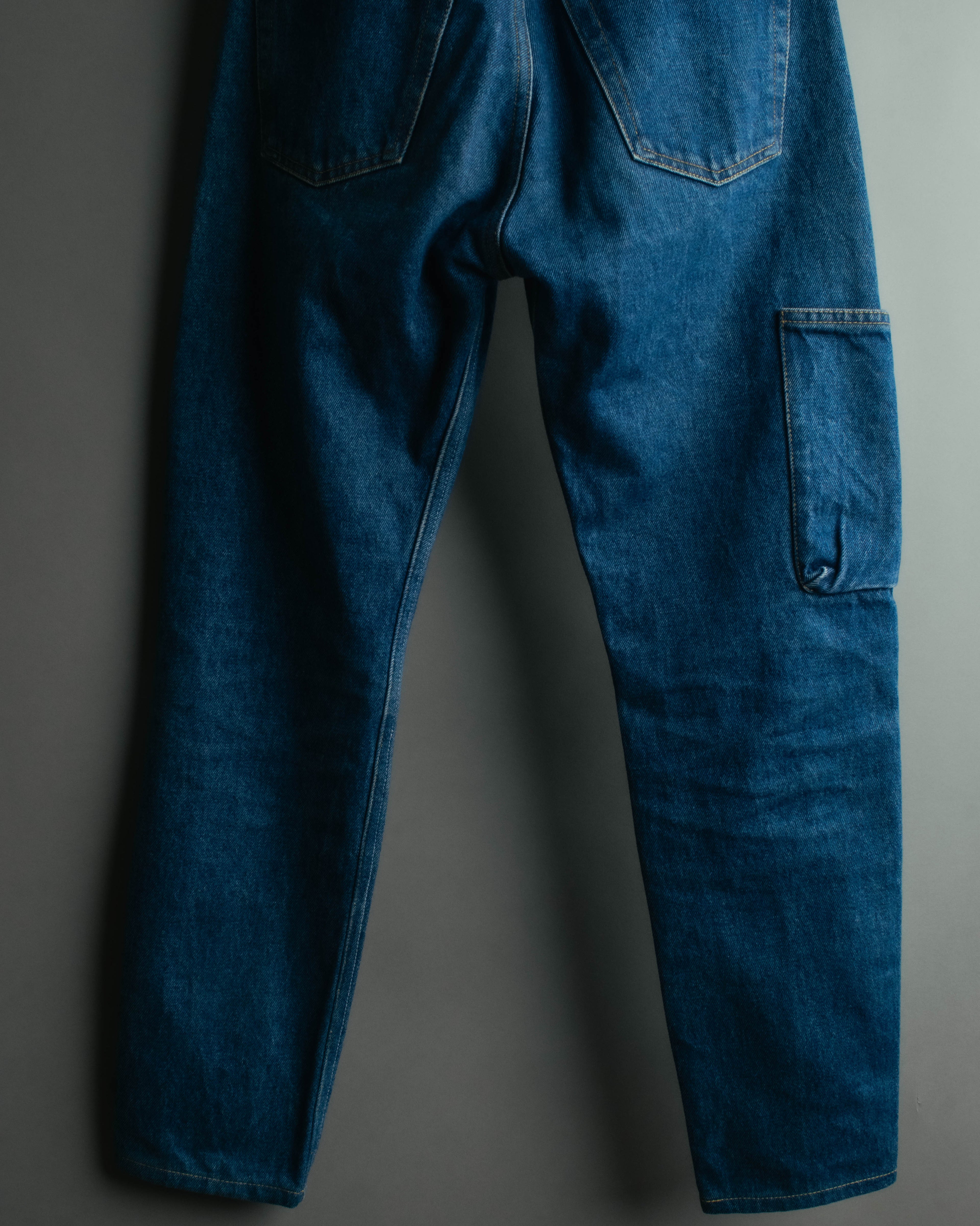 “Balenciaga” 2016-18’s tapered denim pants with neon back patch