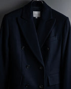 "CELINE" 90’s Sculpted double-breasted peak lapel tailored jacket