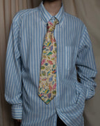 "GUCCI" Colorful fish motif silk neck tie
