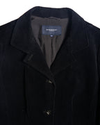 BURBERRY/ Slim Fit Single Breasted Corduroy Set Up Black