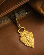 "GUCCI" 70's-80's Micro GG monogram canvas shoulder bag with stirrup hardware
