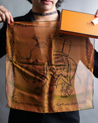 "HERMES" Exotic motif carre scarf