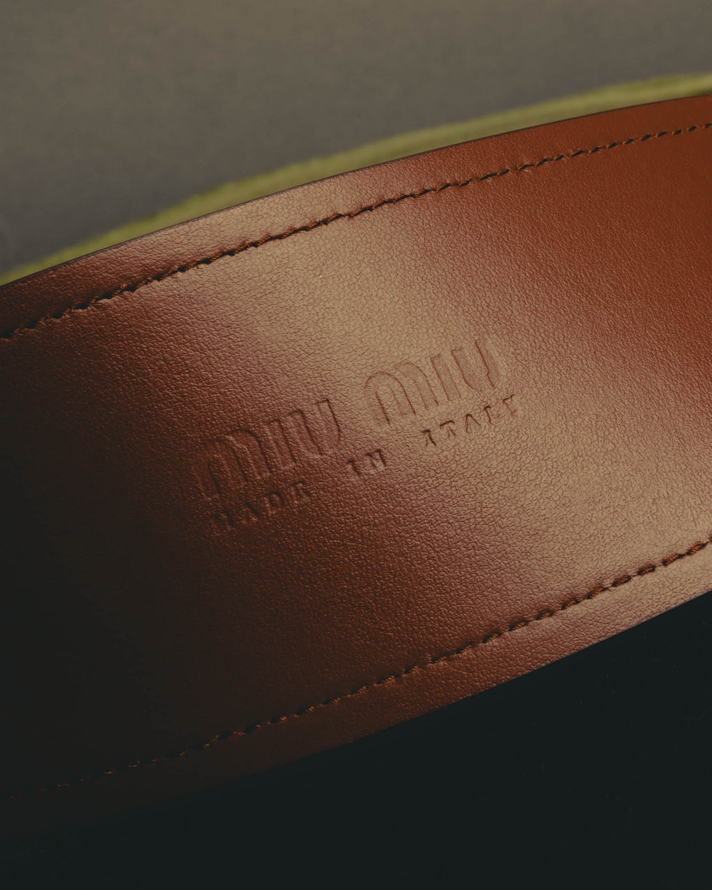 "Miu Miu" 2020's Sculptural wide leather belt