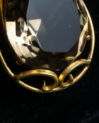 "VALENTINO" Smoky quartz teardrop design necklace