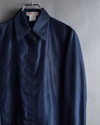"LOEWE" 90's-00's Fly front silk shirt