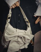 -SPECIAL- “Yves Saint Laurent” 2004-2011 Pilati era bow leather shoulder bag