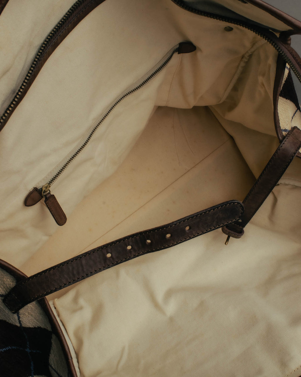 -SPECIAL- "Felisi" Argyle leather trim 2way boston bag