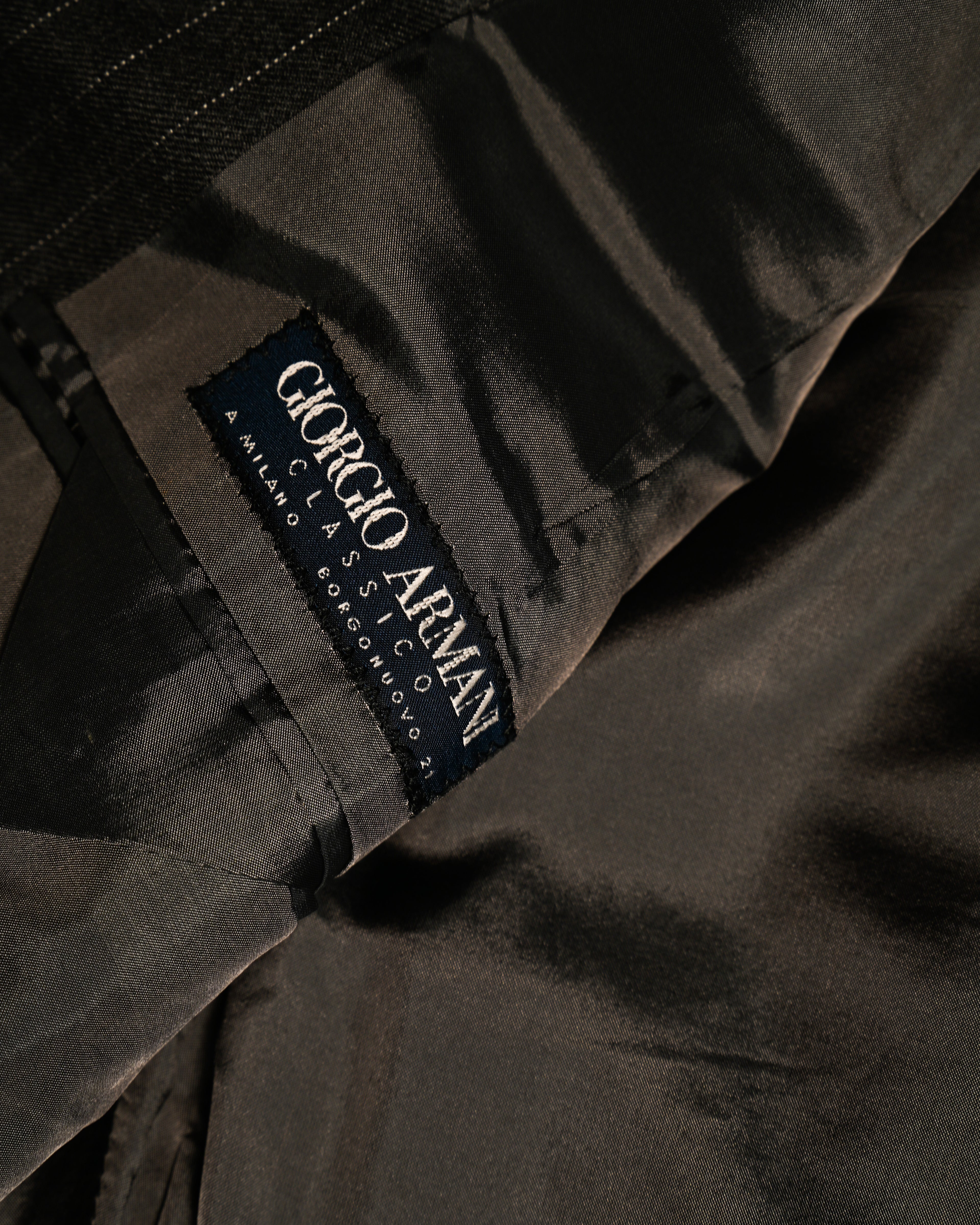 GIORGIO ARMANI / Oversized Pinstripe Set-Up Gray