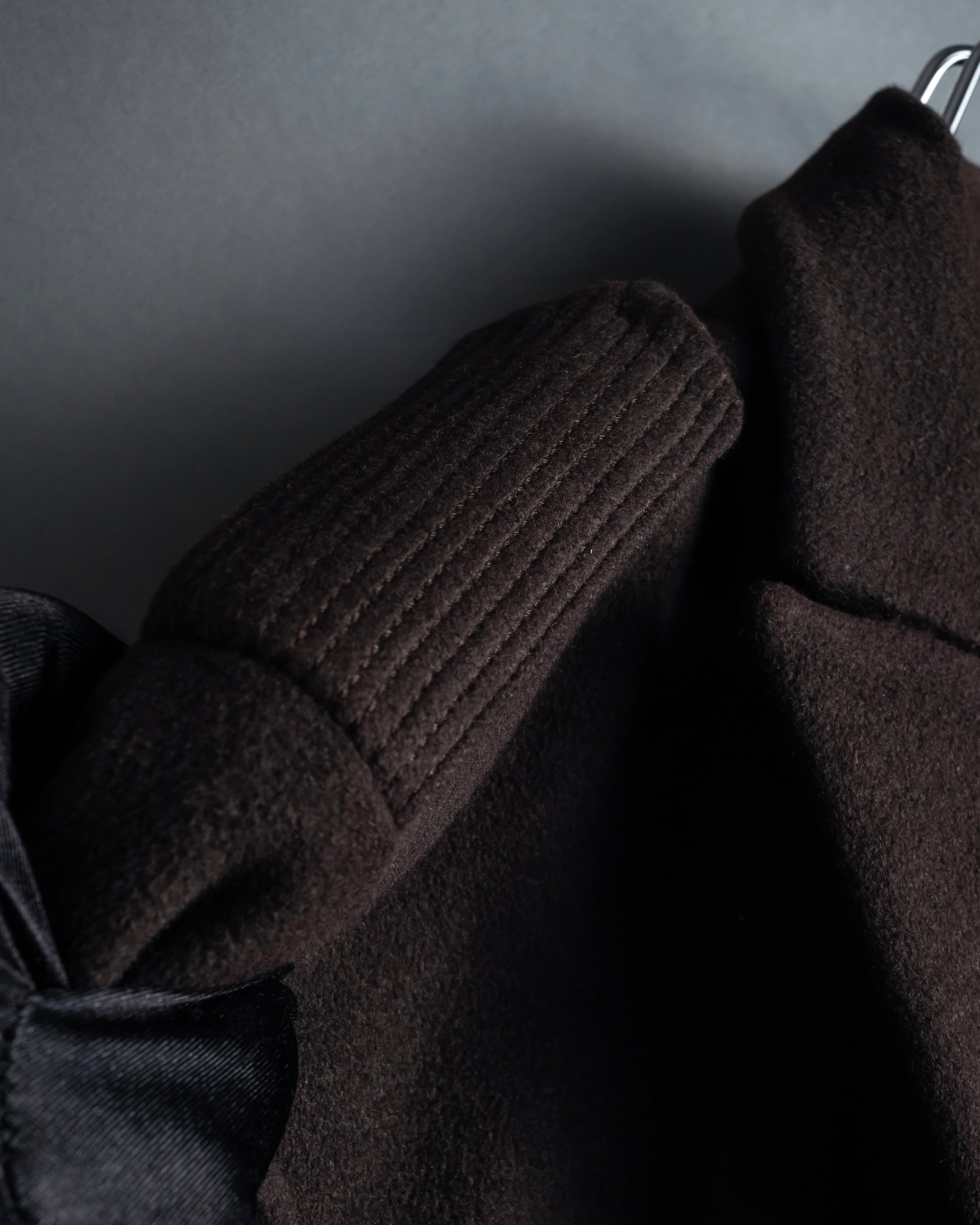 "VALENTINO" Shaped silhouette mocha brown chester coat