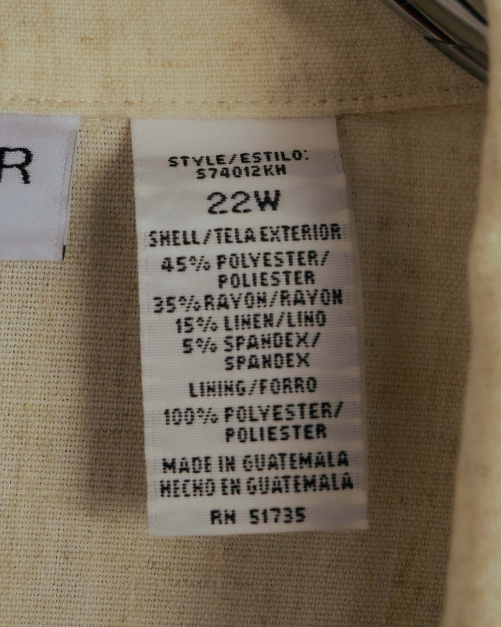 -MOOD Vintage Collections- 90’s-00’s Single button linen blend jacket