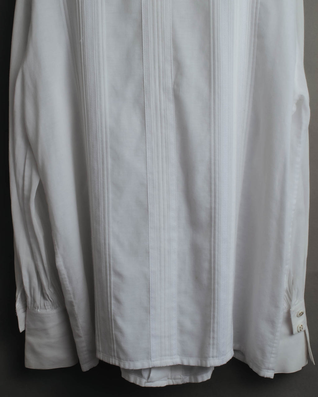 -SPECIAL- “Christian Dior” 90’s-00’s pleated bib dress shirt