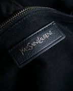 "YVES SAINT LAURENT" Silver parts design Muse toe leather bag