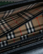 "BURBERRYS" Horizontal shape grained leather one-handle bag