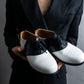 "COMME des GARCONS         COMME des GARCONS" Bicolor shark sole saddle shoes