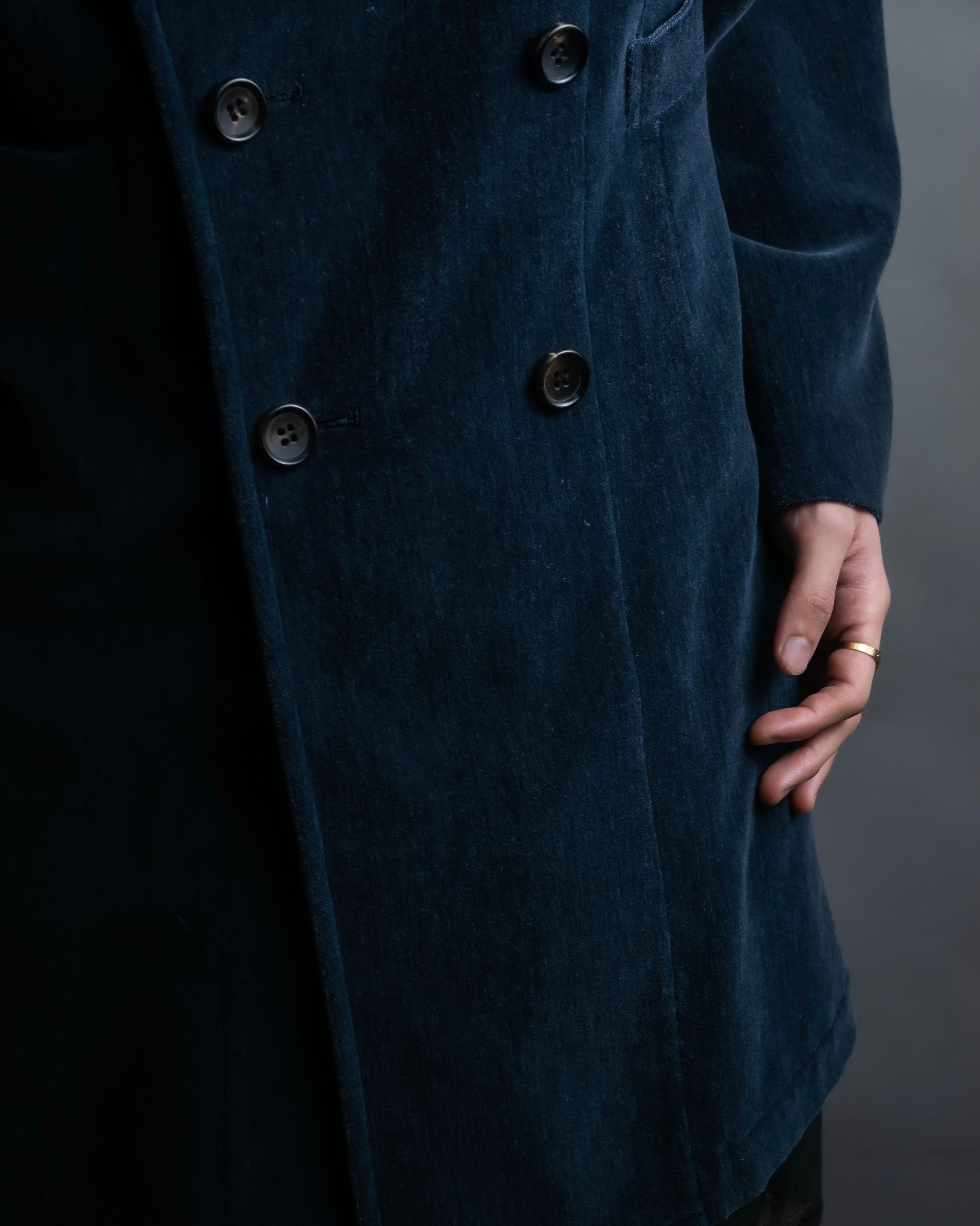 "Comme des garçons robe de chambre" Beautiful velour double half coat