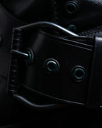 "BOTTEGA VENETA" Belt design square toe knee high long boots