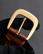 "Salvatore Ferragamo" Gancini motif chain design leather belt