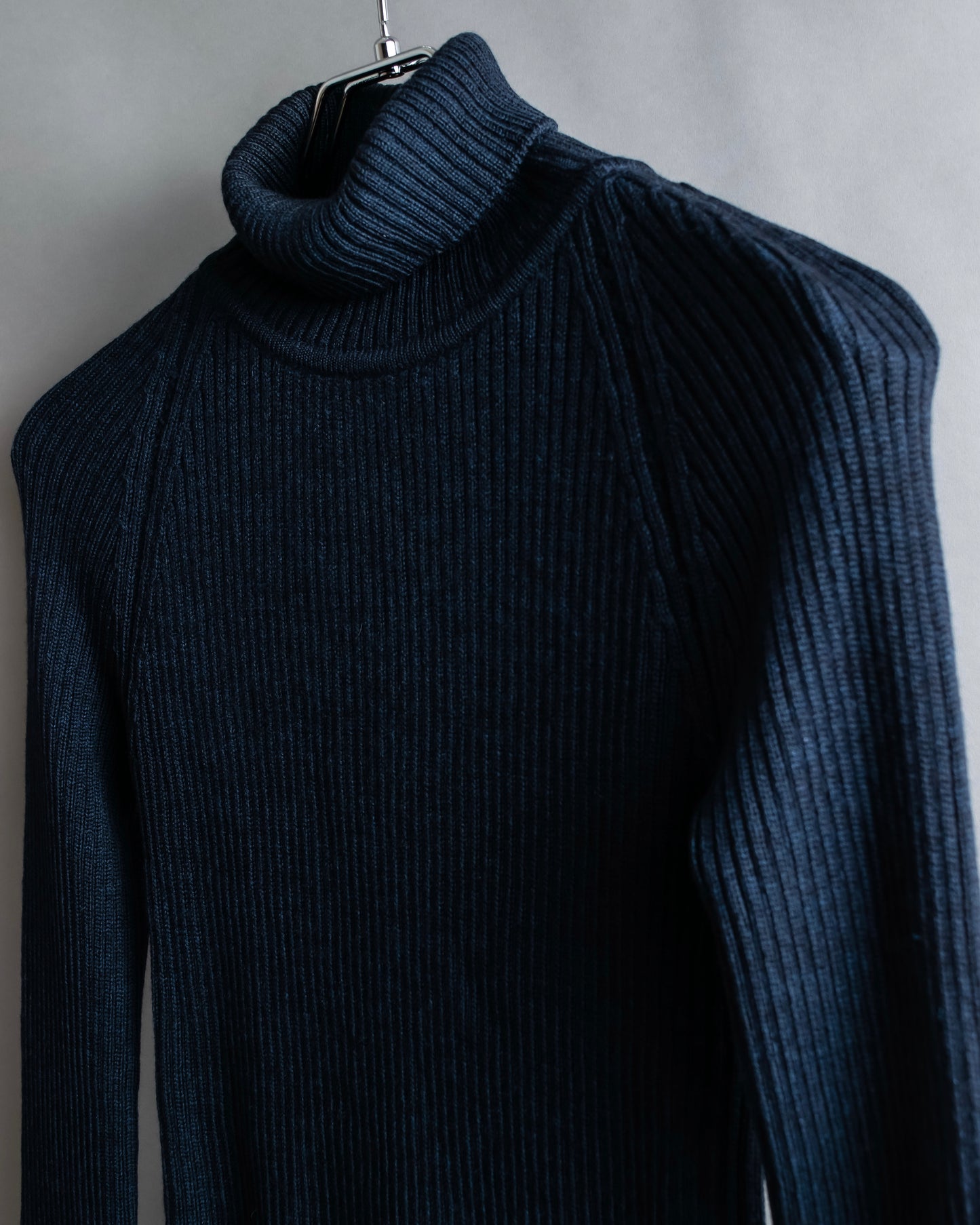 "GUCCI" Ribbed turtleneck fleece wool knit