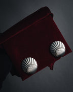 "Georg Jensen" Late 80s - Early 90s sculptural shell motif cufflinks