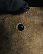 “GIORGIO ARMANI” 90’s-00’s Suede-effect multi-pocket tailored field jacket