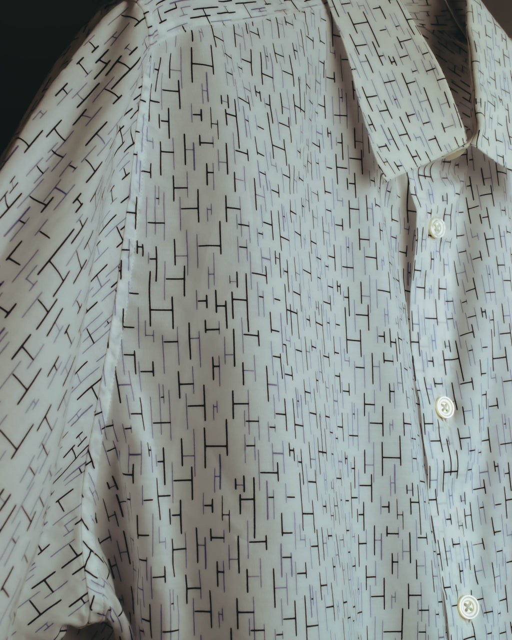 "Hermès" 00's-10's Monogram print cotton long sleeve shirt