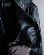 "GIANNI VERSACE COUTURE" Sheep skin oversized triangle color jacket