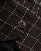 -SPECIAL- “HERMES” 90’s-00’s Windowpane checked sellier button shirt