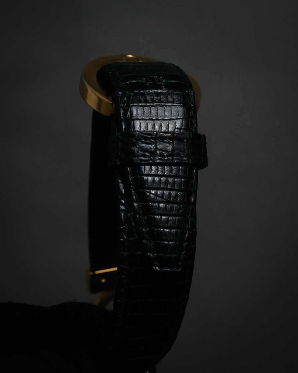 “Salvatore Ferragamo” 90’s Lizard leather double gancini belt