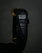 “Salvatore Ferragamo” 90’s Lizard leather double gancini belt