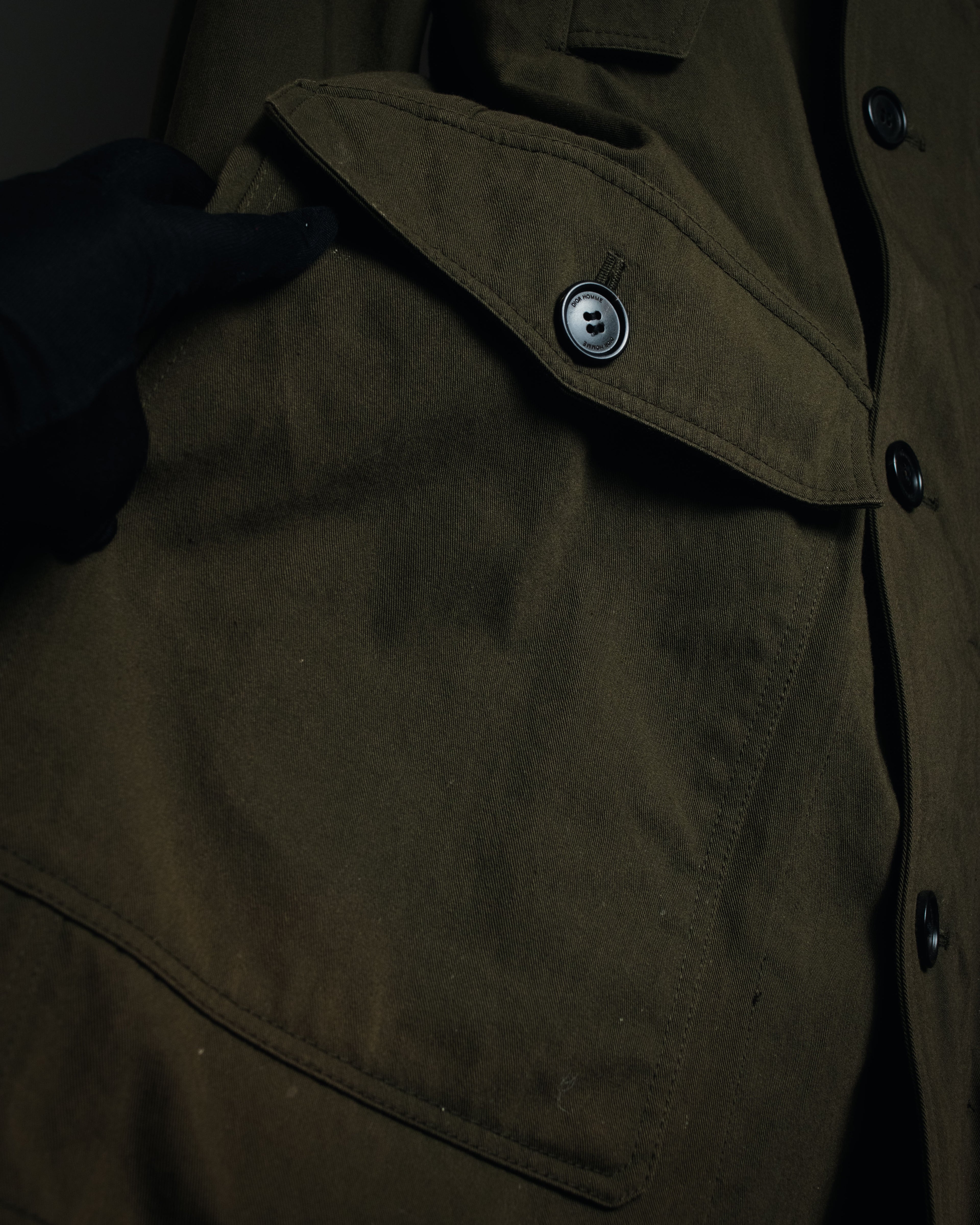 "Dior" 22AW Kim Jones design military detail hooded coat