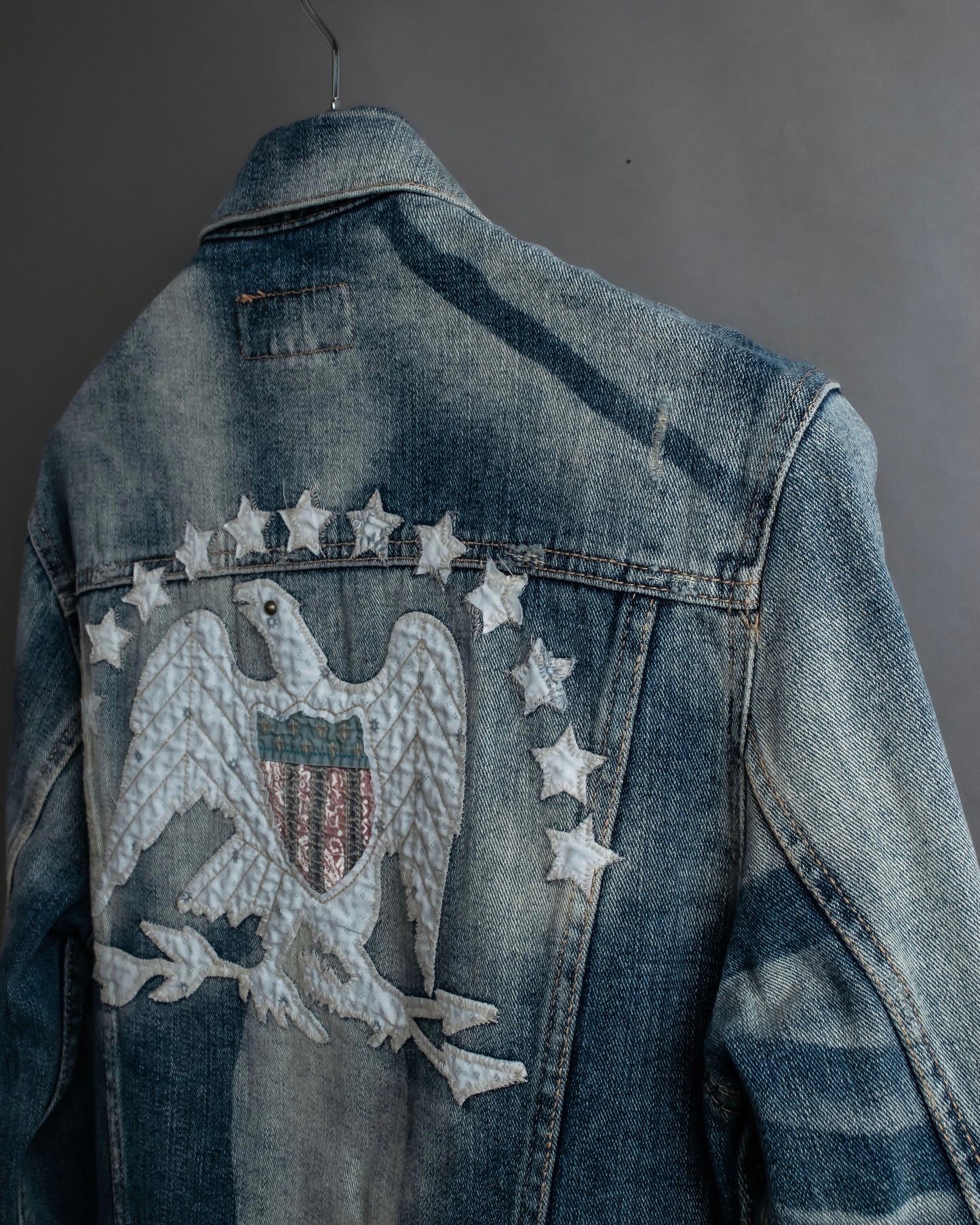 "Ralph Lauren" Eagle & star embroidered design denim jacket