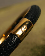 “GUCCI” 00's Python embossed hinged bangle