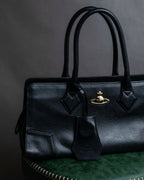 "Vivienne Westwood" Horizontal orb logo engraved hand bag